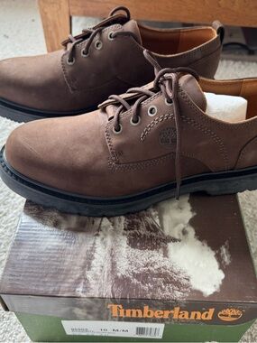 Timberland Stormbuck Oxford Brown Leather Shoes Mens 10 NIB Casual Waterproof